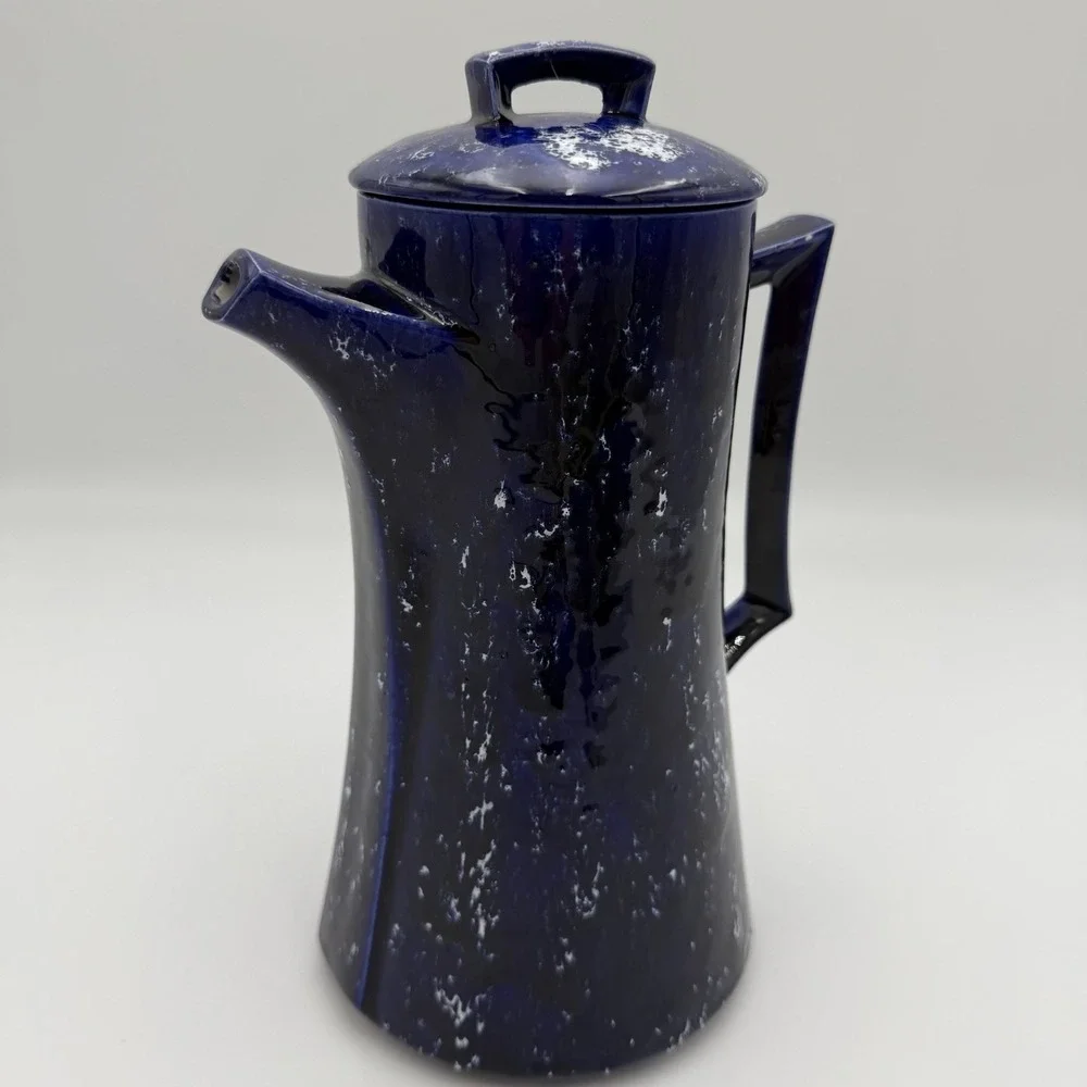 Vintage ARNEL's Splatter‎ Pitcher Blue Splatter Design Cottagecore Kitchen Decor